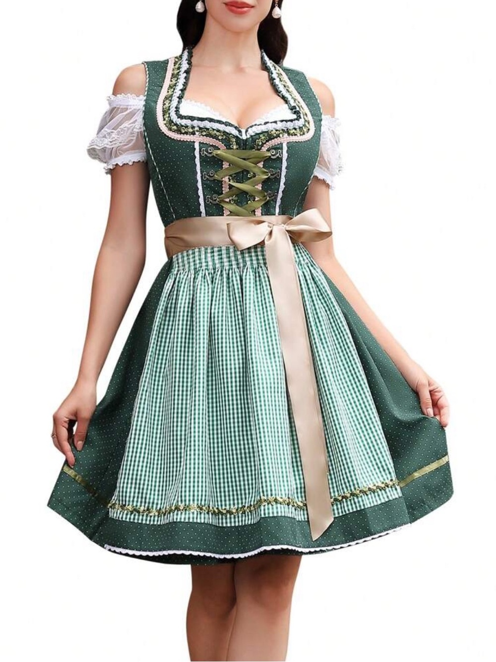 NWOT Green Traditional Dirndl Dress